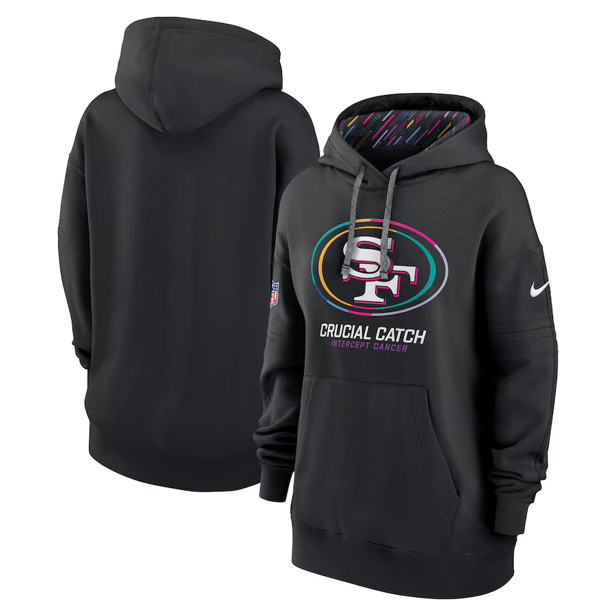Women San Francisco 49ers Black 2024 Nike NFL hoodie 2->nfl t-shirts->Sports Accessory
